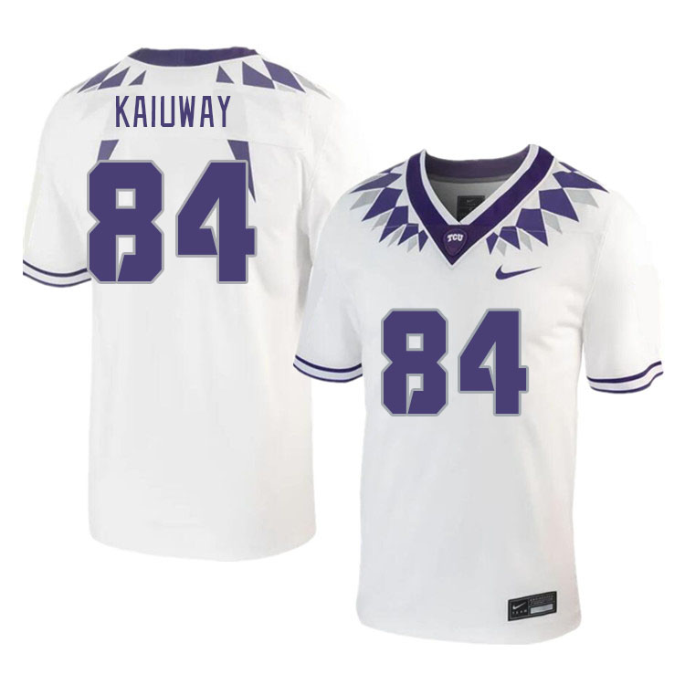 Men #84 Lafayette Kaiuway TCU Horned Frogs 2023 College Footbal Jerseys Stitched-White - Click Image to Close